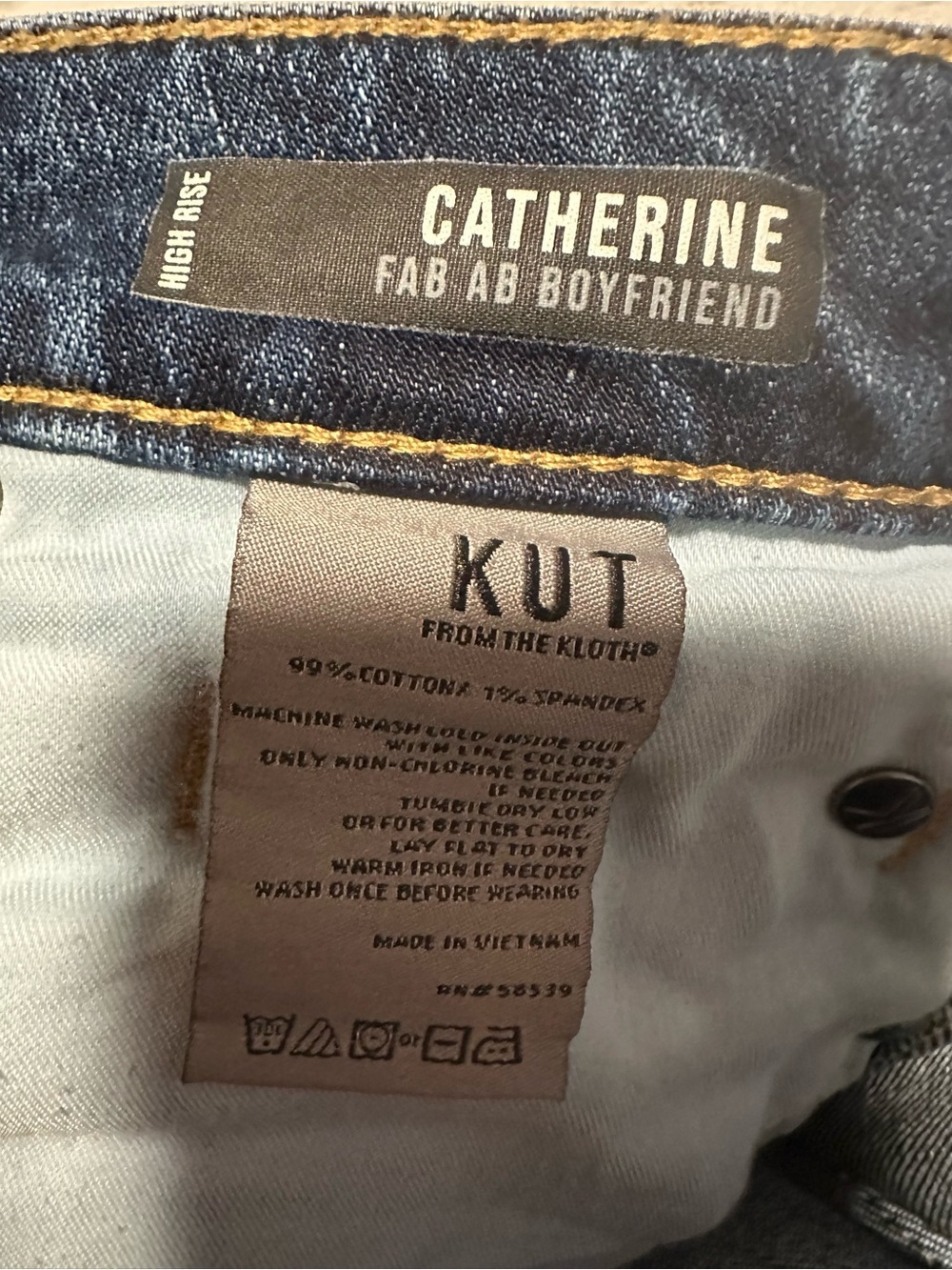 Kut from the Kloth High Rise Fab Ab Boyfriend Jeans - Picture 10 of 14